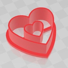 cortadores Coraz san valentin galletas cozinha cocina coração corações utensilios biscoitos namorados 3d print model - Mito3D