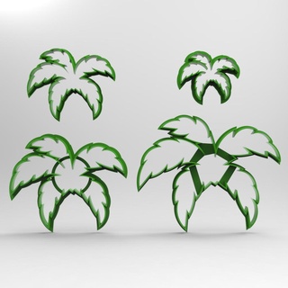 cortadores folha de coqueiro 4 6 8 10cm - coconut leaf cutter 6cm cortador cortante rvore tree 3d print model - Mito3D