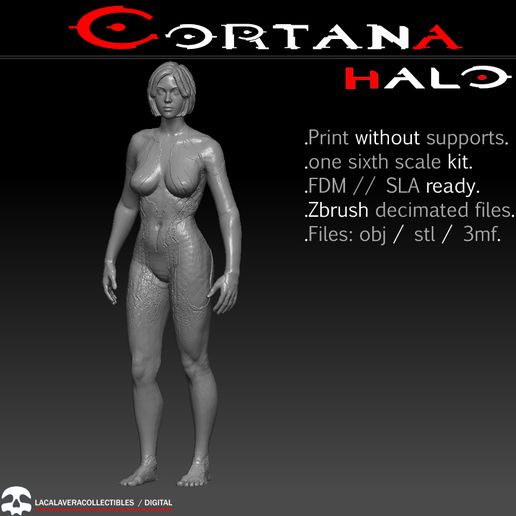cortana halo 4 1 6 scale kit game master chief masterchief 3D print model - Mito3D
