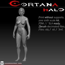 cortana halo 4 1 6 scale kit game master chief masterchief 3d print model - Mito3D