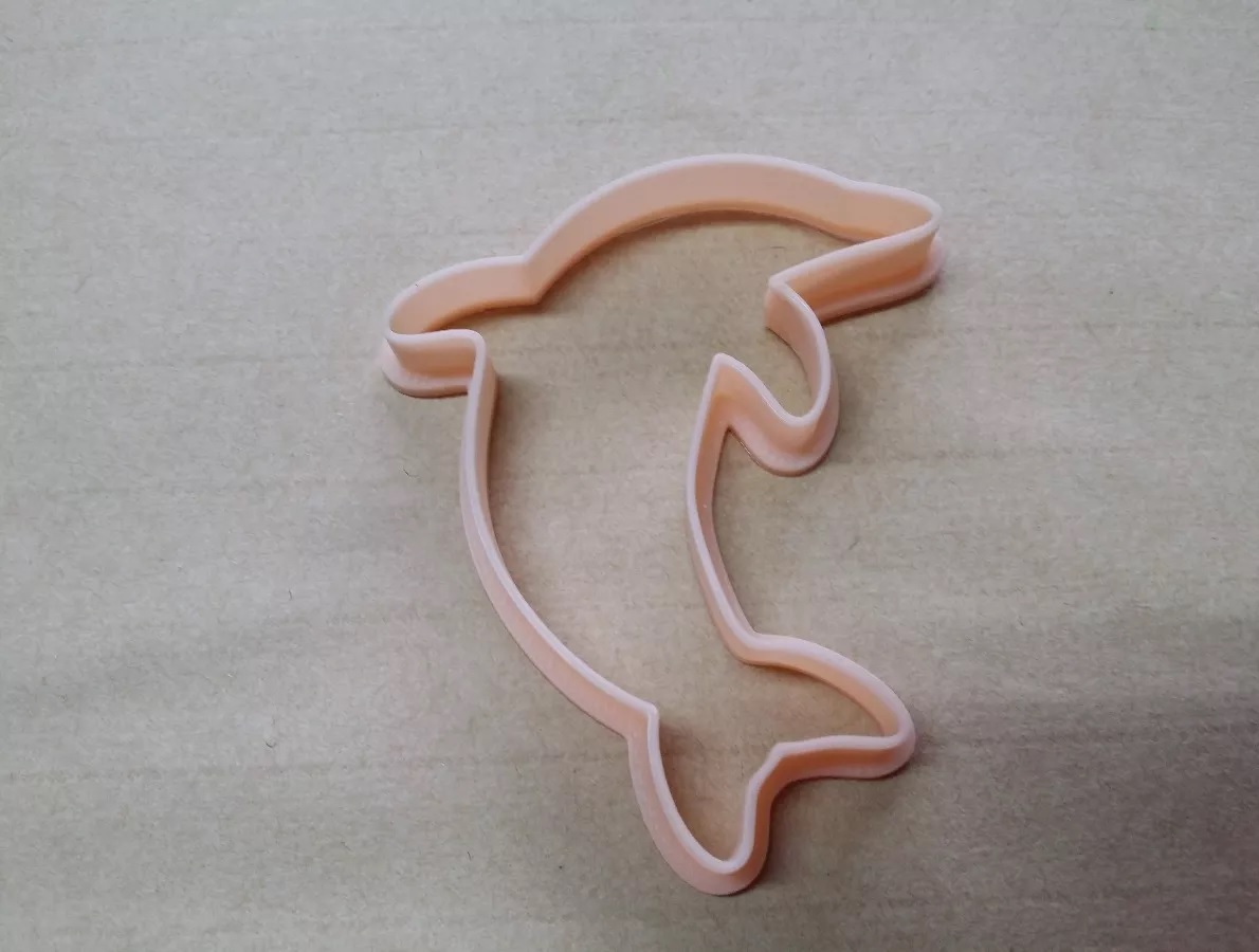 cortante Galleta cortador 7cm delfin delfín fondant galletitas 3D print model - Mito3D
