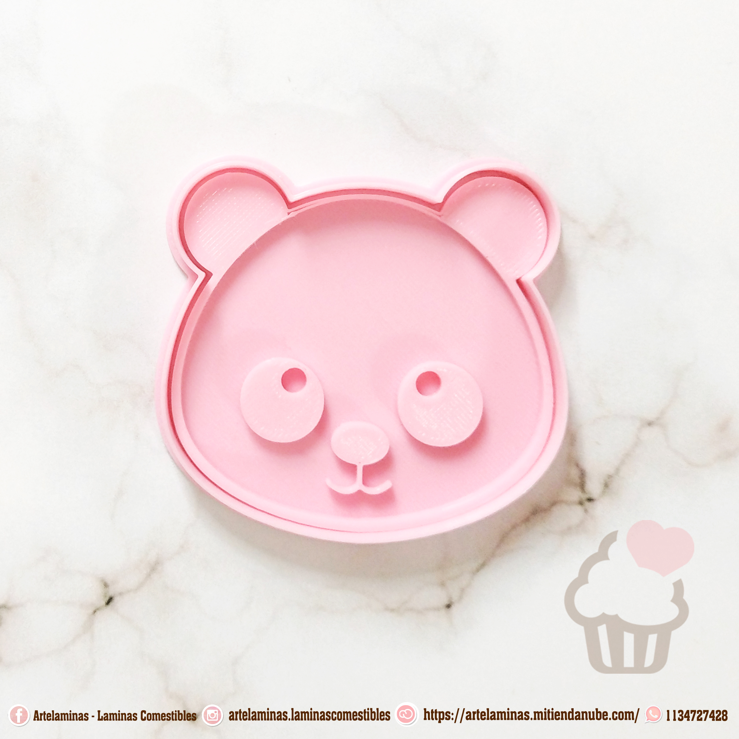 cortante abs galleta oso panda cutter galletita plätzchen wald animales cara 3D print model - Mito3D