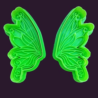 Cortantes asas 1 efêmero borboleta fada cortador foca biscoito cortadores biscoitos decorações texturas padaria insetos pássaros animais Minhoca abelha libélula 3d print model - Mito3D