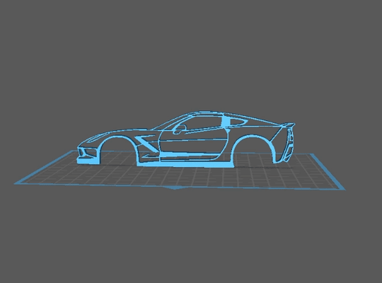 corvette c7 art chevrolet américain voiture silhouette 3d modèle impression élégance performance collection conception cadeau 3d print model - Mito3D
