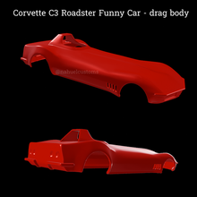 corvette c3 roadster funny car - drag body