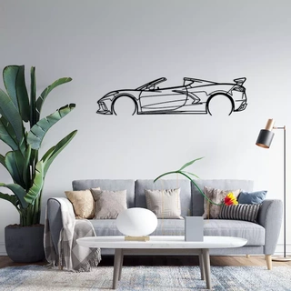 corvette c8 convertible silhouette cars art race sports car racing wall 3d print model - Mito3D