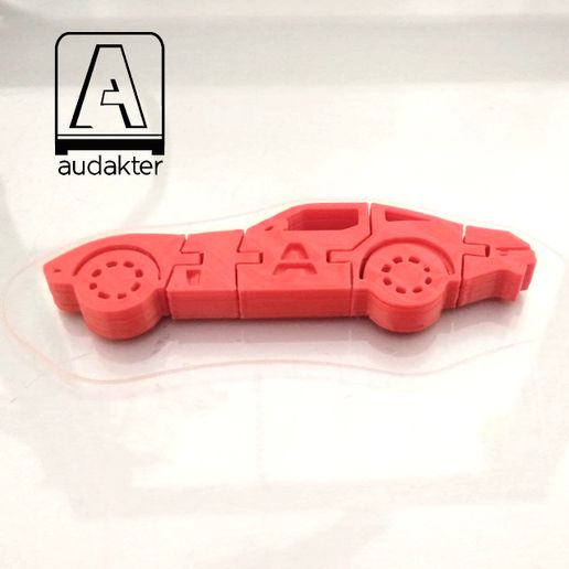 corvette classic - flexi design auto toy key ring ornament simple wheels engines mechanic careers 3D print model - Mito3D