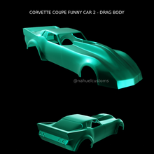 corvette coupe funny car 2 - drag body 3d print model - Mito3D