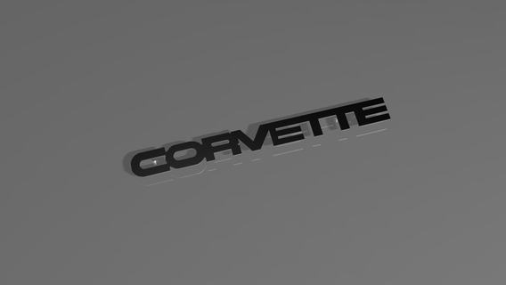 corvette emblem c4 c5 1984-1996 cars badge 3d print model - Mito3D
