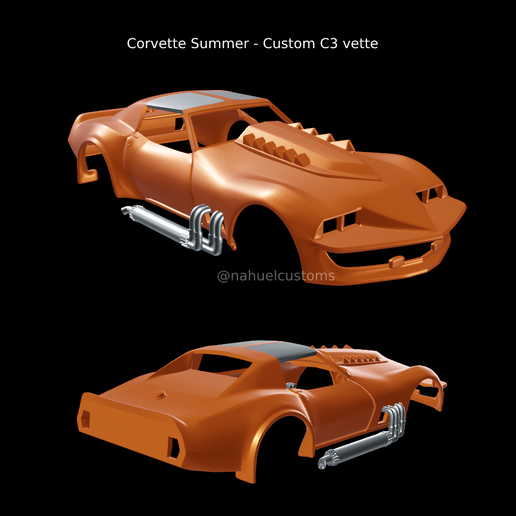 corveta verão personalizadas c3 vette 3D print model - Mito3D