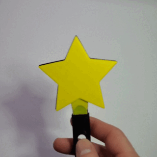 cosmic clapper star-shaped noisemaker party favor toy 3d print model - Mito3D