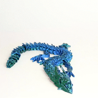 cosmic dragon - print-in-place flexi flexible articulated print place toy ice 3d print model - Mito3D