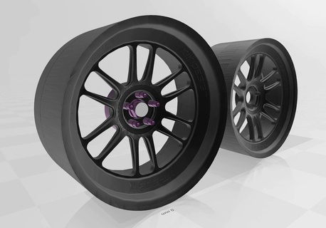 cosmis rueda 1 24 borde Tamiya Fujimi aoshima revell 3d print model - Mito3D