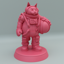 Kosmonaut Katze Tier Astronaut Fantasie Rollenspiel Kriegs Spiele Tischplatte Fantasiekatze passen Platz Miniatur scifi Gaming 3dprint 3d print model - Mito3D