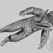 le cosmonaute flottant de l'éternité art vostok voskhod l'espace la sculpture orbital l'orbite leonov héros cccp berkut l'astronaute 3d print model - Mito3D