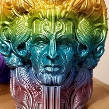cosmonauta a arte artefato maia inca escultura giger ornamentado antiga o egito do busto 3d print model - Mito3D