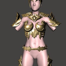 cosplay - female armour 1 sparx various sexy armor 3d print model - Mito3D