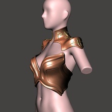 cosplay - female armour 2 sparx various sexy armor 3d print model - Mito3D