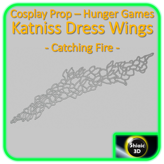 cosplay fome jogos Katniss fogo vestir asas moda pegando pomba 3d print model - Mito3D