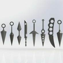 cosplay Naruto pack kunai Kohona couteau accessoire déco 3d print model - Mito3D