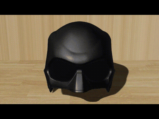 cosplay máscara negro arte casco lentes niños 3d print model - Mito3D