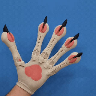 Cosplay Pfoten Pfote Drachen artikuliert Finger Klaue Vogel Kostüm mechanisch Waffen Handschuhe Hände Hand Handschuh 10 3d druckt 3d print model - Mito3D