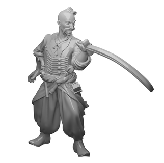 cossack 1 polish xvii noble thirty years' war polish-lithuanian commonwealth sabre musketeers cossacks 3d print model - Mito3D