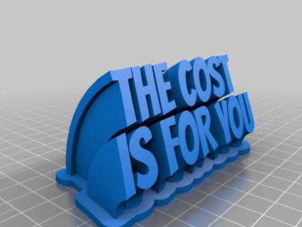 costo 2 personalizado oficina 3d print model - Mito3D