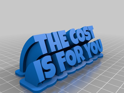 cost 3 customized office 3d print model - Mito3D