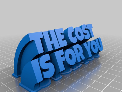 cost customized office 3d print model - Mito3D