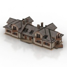 Hütte Wohn Haus Gebäude 3d print model - Mito3D