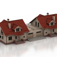 cottage residential house building 3d print model - Mito3D