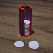 cotton pads container home containers straw holder dispenser pad make-up 3d print model - Mito3D