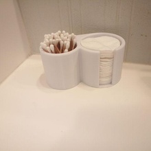cotton pads swabs holder bathroom organizer 3d print model - Mito3D