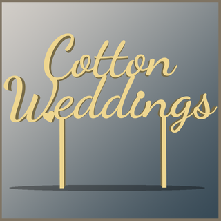 cotton weddings topper Various 2 years year cake caketopper decoration wedding 3d print model - Mito3D