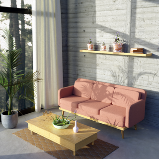 sofá café mesa combo paquete mueble arquitectura interior diseño arco vis 3d print model - Mito3D