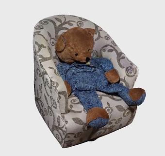 couch furry bear scanned revopoint range Home furniture 3d print model - Mito3D