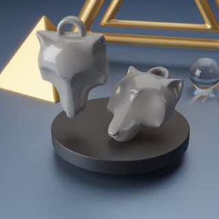 coulomb Lobos recuperado Bruxas flexível impressão colocar pingente Lobo 3d print model - Mito3D