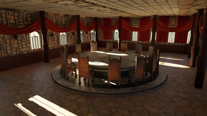 consiglio sala tavolo estia antico pritaneo città statua pergamo bizantino architettonico struttura roma romano greco tacchino 3d print model - Mito3D