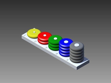 contagem pilha jogos cores currículo Aprendendo 3d print model - Mito3D
