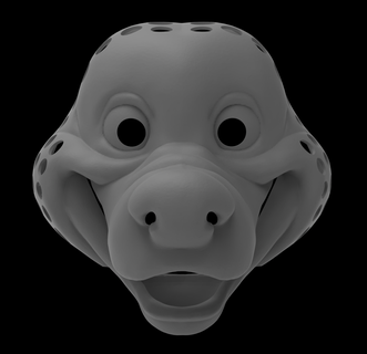 Land Bär inspiriert Fursuit Kopf Base Cosplay Kostüm Maske pelzig Disney Disneyland 3d print model - Mito3D