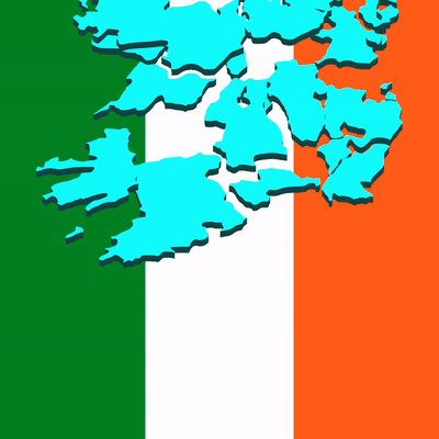 country puzzle - ireland 3d europe geography map model world 3d print model - Mito3D