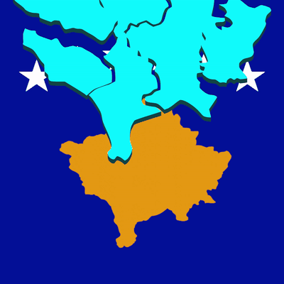 país rompecabezas kosovo 3d europa geografía mapa modelo mundo 3d print model - Mito3D