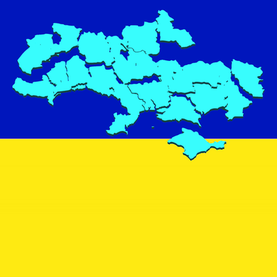 land puzzle ukraine 3d europa geographie karte modell welt 3d print model - Mito3D