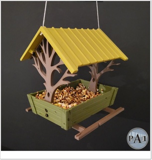campo pájaro alimentador comedero pájaros naturaleza aves jardín yarda césped pajarera aire libre 3d print model - Mito3D