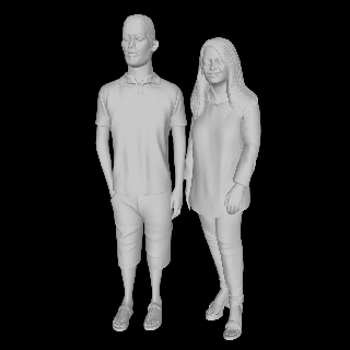 coppia moderno couple uomo shorts sandals chappal inteligente maglietta arte sandali pantaloncini in ragazzo ragazza donne donna figura carattere persona umano 3d print model - Mito3D