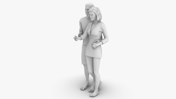 couple dating 3d print model - Mito3D
