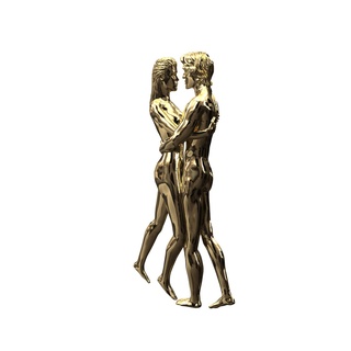couple embraced pendant Jewelry charms from jewelry 3d print model - Mito3D