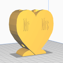 couple coeur porte-brosse à dents - m mme la maison adamestadam mr l'amour cœur brosse le titulaire utile salle de bains art 3d print model - Mito3D