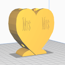 couple coeur porte-brosse à dents - mme la maison adamestadam art salle de bains utile le titulaire brosse cœur l'amour mr 3d print model - Mito3D